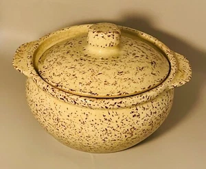 Monmouth Keramik Splatterware 8" Kasserolle Schüssel, Mohave/braun gesprenkelt Vintage - Bild 1 von 8