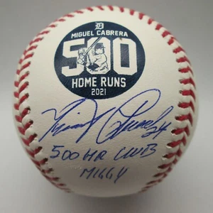 MIGUEL CABRERA Signed Auto "500 HR Club" " Miggy" on 500 HR Baseball JSA Tigers - Picture 1 of 4