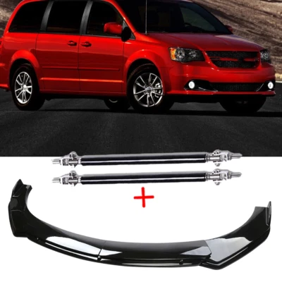 For Dodge Grand Caravan Front Bumper Lip Part Accessories Splitter Spoiler Body Foto 1 de 4