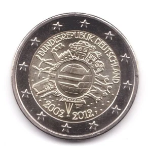 manueduc ALEMANIA 2012 2 EUROS DECIMO ANIVERSARIO TYE NUEVOS - Foto 1 di 1