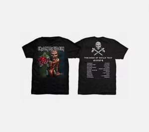 Iron Maiden Book of Souls Tour 2016 T-Shirt – Black Official Band Tee - Picture 1 of 1