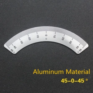 45-0-45 Scale Ruler Sticker Aluminum Arc Scale Angle Ruler Milling Machine Part - Picture 1 of 4