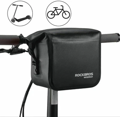 ROCKBROS Handlebar Bag Bike Bag Frame Bag Waterproof High Capacity 3-4L Black - Image 1 of 4