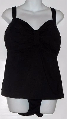 Traje de baño Tankini Bisou Bisou Mujer Talla Grande Dos (2) Piezas Negro Talla 2X Nuevo con Etiquetas  Foto 1 de 4