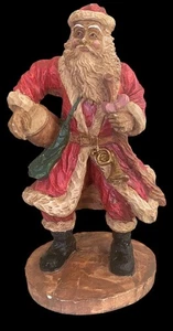 Statua Babbo Natale St Nick in resina pesante stile vecchio mondo alta 9,75" - Foto 1 di 14