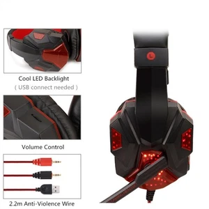 For Gaming Headset Gaming Headphones Durable Adjustable Head Mounted C GDB - Afbeelding 1 van 12