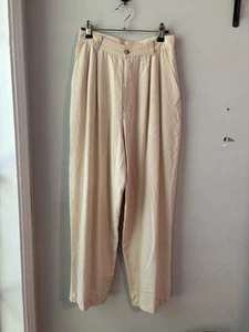 Go Silk Cream Silk Wide Leg Trousers Size S 1 - Picture 1 of 7