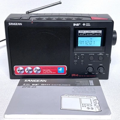 Sangean DPR45 DAB+/AM/FM 3-Band Digital Radio Receiver with Instruction Manual - Image 1 of 4