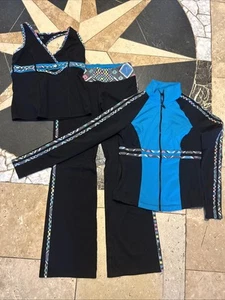 PH 8 BeBe 3-piece set Y2K Boot Leg Pants tank track jacket southwestern sexy - Picture 1 of 10