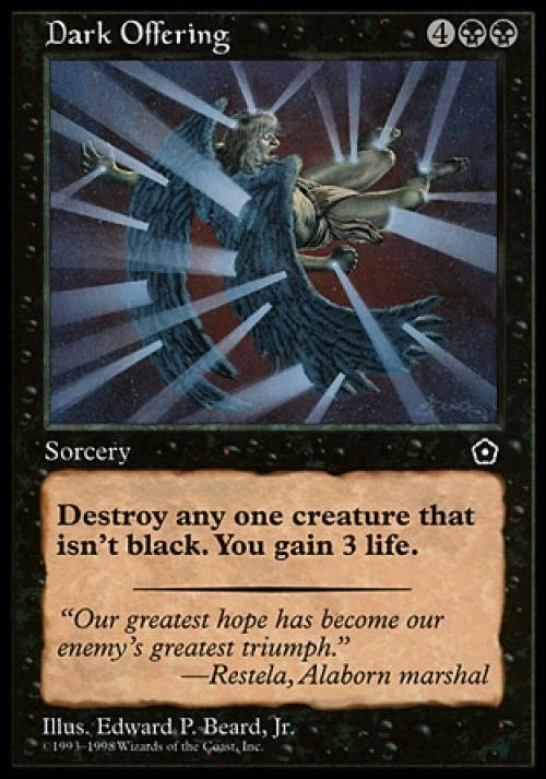 Dark Offering - Medium Play MTG Portal Second Age - Image 1 of 1