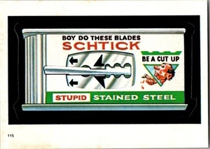 Pegatinas álbum Topps Wacky Packages 1982 #115 Schtick Blades - envío gratuito A - Imagen 1 de 2