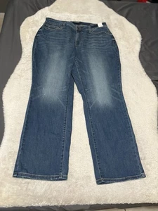 New Judy Blue High Rise Straight Blue Denim Jeans Plus Size 14W Pants Stretch - Picture 1 of 9