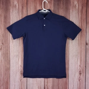 Holderness & Bourne Mens Medium Tailored Fit The Neville Golf Polo Shirt Navy - Picture 1 of 12