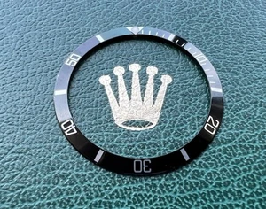 Genuine Rolex Submariner 5512 5513 1680 1665 Pointed 4 Black Bezel Insert #1449 - Picture 1 of 7