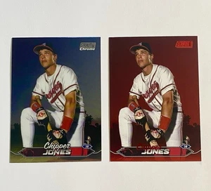 2024 Topps Stadium Club - Chipper Jones #4 Red Foil & Chrome Insert Cards - Picture 1 of 1