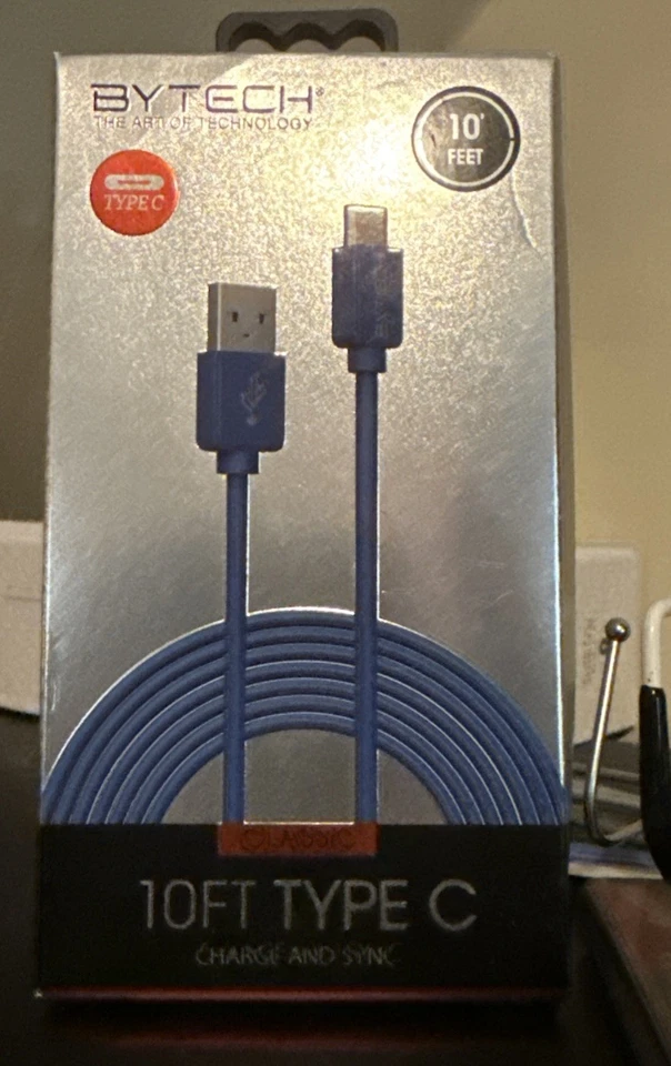 NEW BYTECH TYPE C USB Charge and Sync 10ft Cable - Image 1 of 1