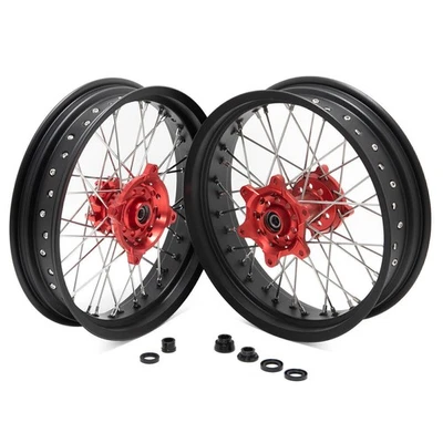 For Honda Supermoto 3.5"/4.25"x17" Spoked Wheels Set XR650L 1993-2024 XR 650 L - Image 1 of 4