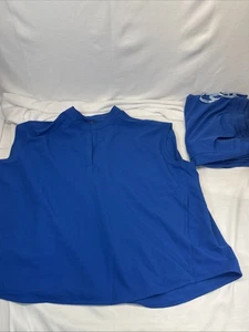 FIGS Women's Blue PO:4215/4209 5XL Rafaela Top/5XL Kade Bottoms Scrub Set - Picture 1 of 16