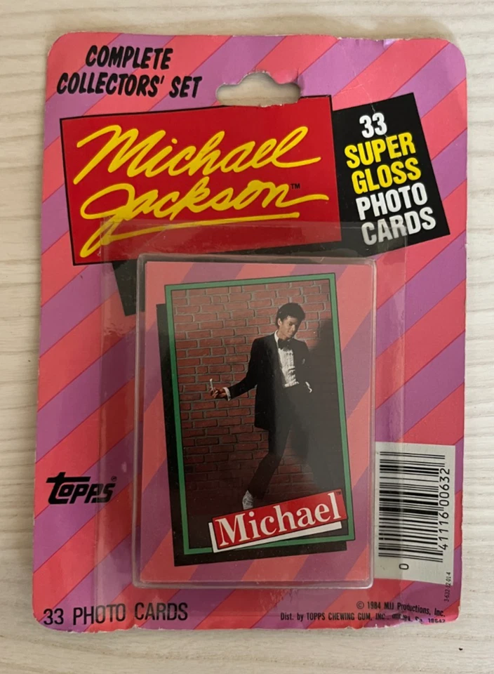 1984 Topps Michael Jackson Complete Super Gloss Photo Card Set of 33 Cards
