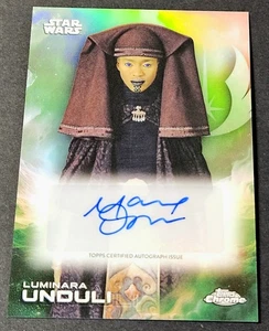 2025 Topps Chrome Star Wars Auto Luminara Unduli Mary Oyaya #A-MO - Picture 1 of 2
