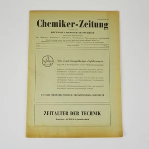 Chemiker-Zeitung Nr. 28 vom 13. Juli 1950 - alte Zeitschrift - Fachblatt - Picture 1 of 6