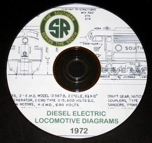 Southern Railroad 1972 Diesel Diagrams PDF Pages DVD - Picture 1 of 5