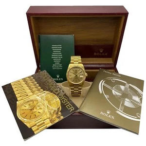 Rolex President Day-Date 18238 Yellow Gold Champagne Dial Automatic Watch - Picture 1 of 11