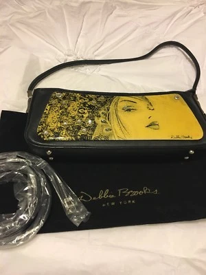 DEBBIE BROOKS 钱包 CLUTCH 花朵黑色压纹水钻 — 第 1/3 张图片