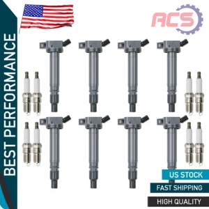 8X Ignition Coils +8 Spark Plugs for Lexus GS300Toyota Highlander 4RUNNER UF507 - Picture 1 of 11