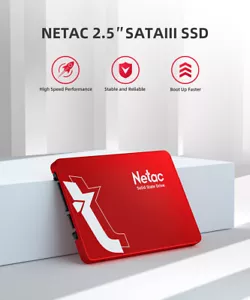 Netac 128GB SSD 3D NAND 2.5'' SATA III 6GB/s Internal Solid State Drive 500MB/s - Picture 1 of 11