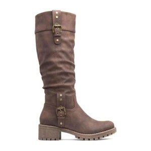 Lilley & Skinner Womens Boots Brown Zip Knee High Buckle Greenland SIZE