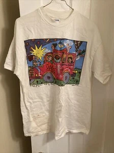 Rare Vintage 1990 Kiki Suarez Art T Shirt Size L * Needs Cleaning * Out Friends - Picture 1 of 10