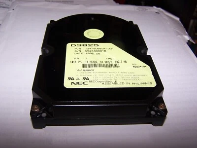 NEC D3825 3.5" 710 MB SCSI 1  50 pin Hard Drive for Macintosh - Image 1 of 2