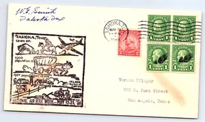 Tahoka 1938, Texas Semana Nacional de Correo Aéreo Cubierta Cachet Vernon Pfluger CV169 - Imagen 1 de 2