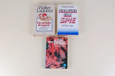 Lote 3 Libros Encicloperdia Espías Mundo Por Segreti Storia Espionaje Electronic - Imagen 1 de 4