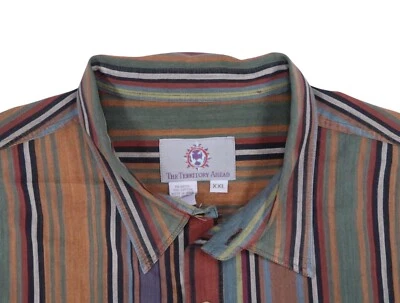 THE TERRITORY AHEAD XXL vintage stripe SHIRT long sleeve button up southwestern - Image 1 of 4
