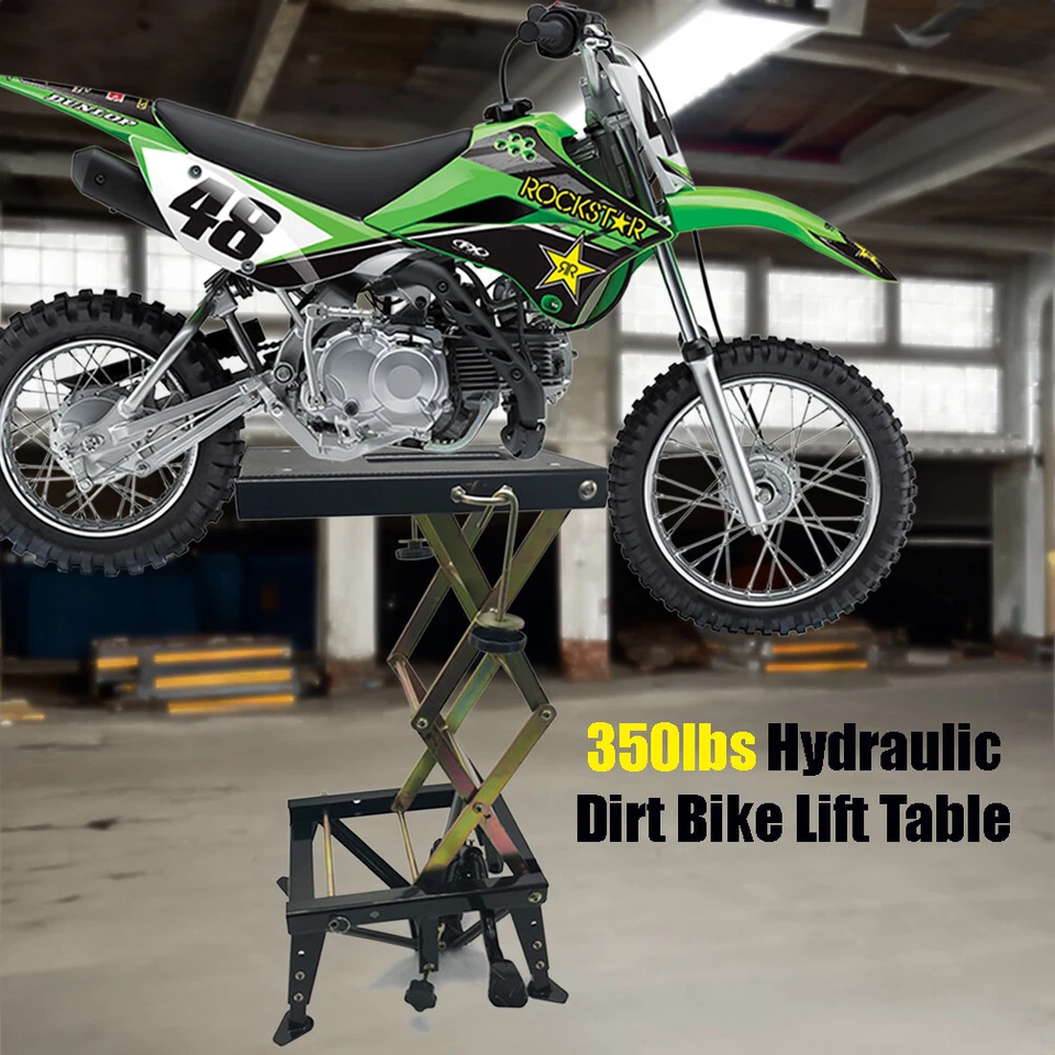 350lbs Hydraulic Motorcycle Lift Motorbike Dirt Bike Scissor Lift 158kg Load - image 1 of 4