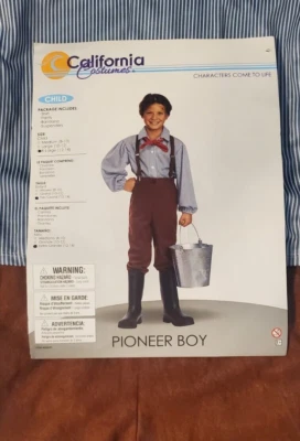 Boys X-Large 12-14 Frontier Pioneer Boy California Costumes Halloween Play READ - Image 1 of 4