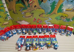 PUFFI-SMURF BARBAPUFFO PROMO SERIE COMPLETA  19 PEZZI MC DONALD'S 2022  SCHLEICH - Imagen 1 de 4