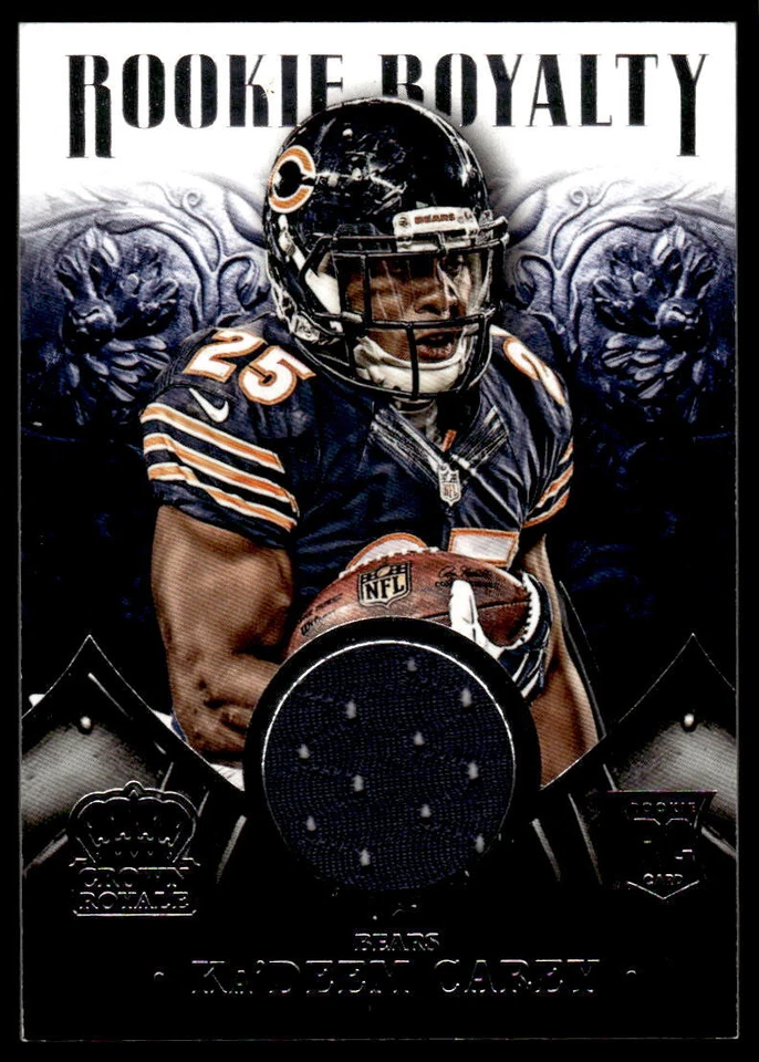 2014 PANINI CROWN ROYALE KA'DEEM CAREY RR18 ROOKIE ROYALTY MATERIALS /499 BEARS - Image 1 of 2