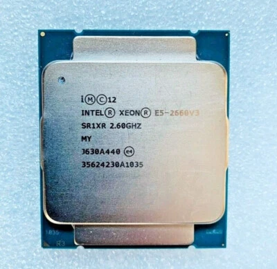 PROCESADOR SR1XR INTEL XEON E5-2660V3 2,60 GHz 10 núcleos 25 MB 9,6 GT/s 105 W usado Foto 1 de 3