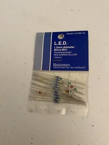 Miniatronics 12-000-18 LED's, 1.5mm Diameter, Red/Green/Yellow, Light, Lamp - Picture 1 of 1