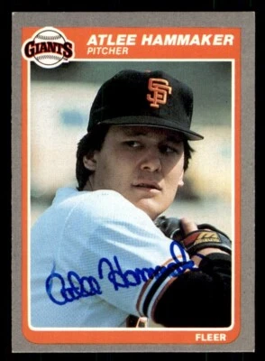 1985 Fleer Baseball #608 Atlee Hammaker Signed Autograph (no COA) *d2 - Image 1 of 2