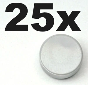 NEW LEGO - TILES - Round - 1 x 1 - Light Gray x 25 - smooth flat tiled 1x1 - Picture 1 of 1