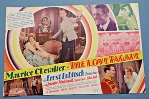 THE LOVE PARADE 1929 MOVIE HERALD - MAURICE CHEVALIER, JEANETTE MacDONALD - Picture 1 of 2