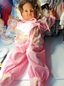 BALICA/ZAPF/ TIGER TOYS VINYL, CLOTH 20" DOLL~ORIG. CLOTHES. Pink Outfit.DT6 VTG - Picture 1 of 9