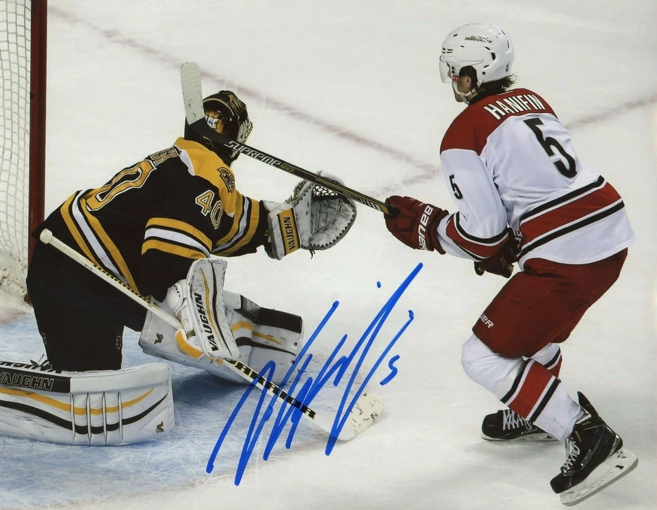 Noah Hanifin Signed Autograph Auto 8x10 Photo COA Carolina Hurricanes - Image 1 of 1