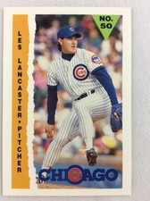 1990 Chicago Cubs Marathon Oil Baseball Card #50-Les Lancaster