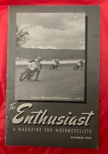 1950 Harley-Davidson "ENTHUSIAST" October - Original Motorcycle Magazine - Picture 1 of 5