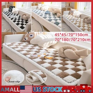 Thicken Plush Sofa Cover Non-Slip Couch Covers Cushion Slipcovers Pet Bed Mat US - Picture 1 of 59